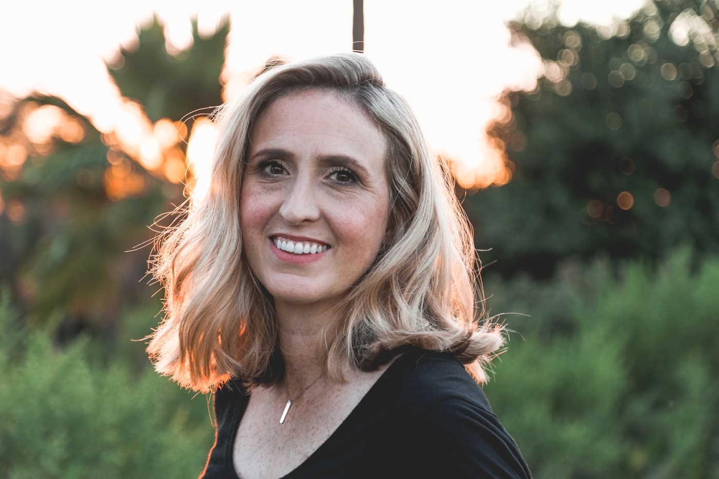 Woman with radiant, healthy-looking skin, soft focus portrait